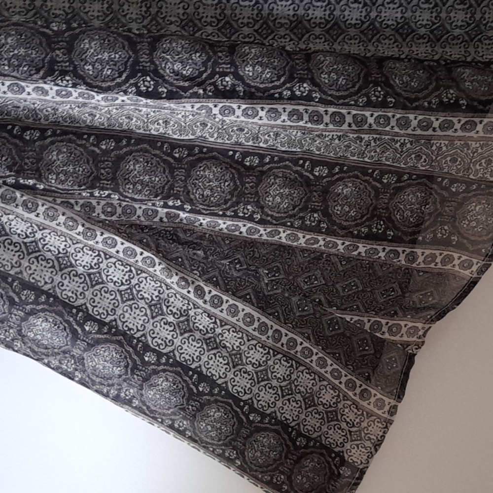 ABERCROMBIE AND FITCH Boho Sheer Chiffon Printed High Waisted Maxi Skirt - Picture 7 of 11